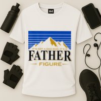Mens It's Not A DAD BOD It's A Father Figure Funny DAD Drink Beer Cooling Performance Crew T-Shirt