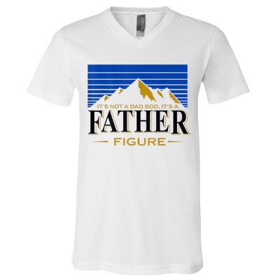 Mens It's Not A DAD BOD It's A Father Figure Funny DAD Drink Beer V-Neck T-Shirt