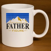 Mens It's Not A DAD BOD It's A Father Figure Funny DAD Drink Beer 11oz C Handle Ceramic Mug
