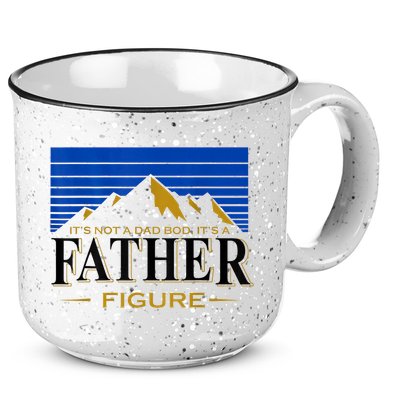 Mens It's Not A DAD BOD It's A Father Figure Funny DAD Drink Beer 15oz Campfire Ceramic Mug