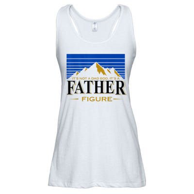 Mens It's Not A DAD BOD It's A Father Figure Funny DAD Drink Beer Ladies Essential Flowy Tank