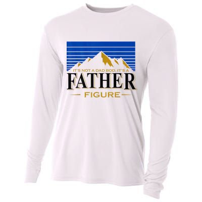 Mens It's Not A DAD BOD It's A Father Figure Funny DAD Drink Beer Cooling Performance Long Sleeve Crew