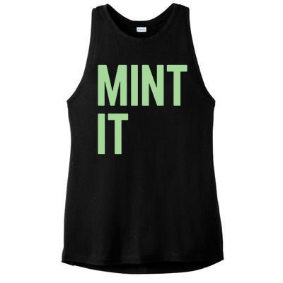 Mint It NFT Funny Crypto Currency Ladies PosiCharge Tri-Blend Wicking Tank