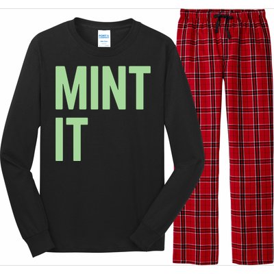 Mint It NFT Funny Crypto Currency Long Sleeve Pajama Set