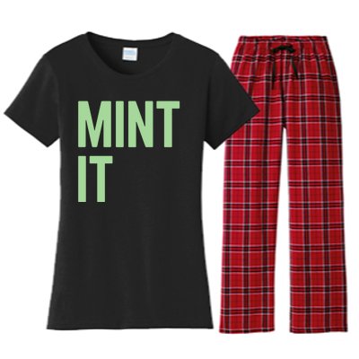 Mint It NFT Funny Crypto Currency Women's Flannel Pajama Set