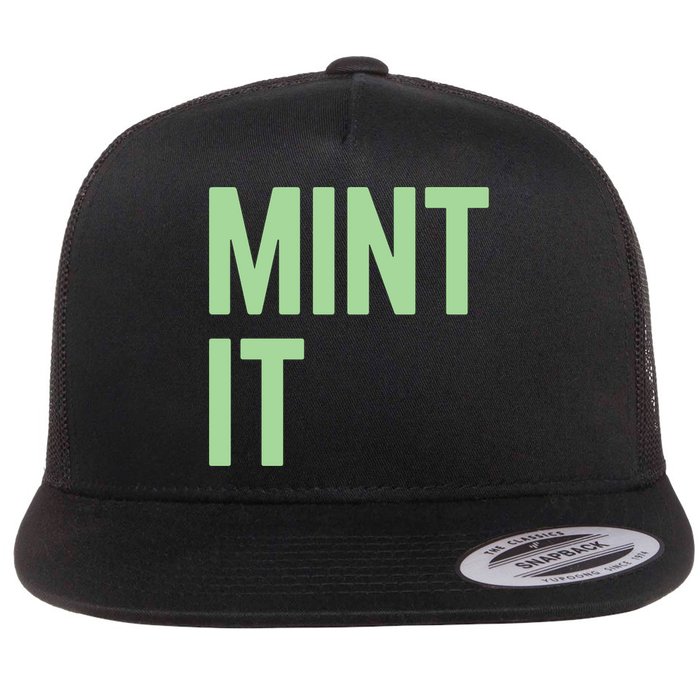 Mint It NFT Funny Crypto Currency Flat Bill Trucker Hat