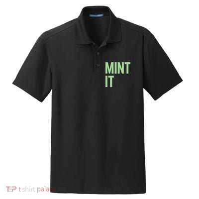 Mint It NFT Funny Crypto Currency Dry Zone Grid Polo