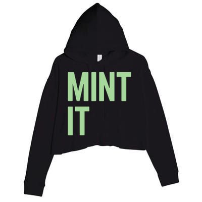 Mint It NFT Funny Crypto Currency Crop Fleece Hoodie