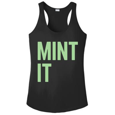 Mint It NFT Funny Crypto Currency Ladies PosiCharge Competitor Racerback Tank