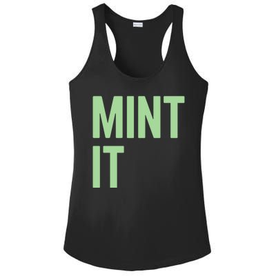 Mint It NFT Funny Crypto Currency Ladies PosiCharge Competitor Racerback Tank