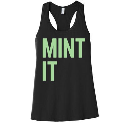 Mint It NFT Funny Crypto Currency Women's Racerback Tank