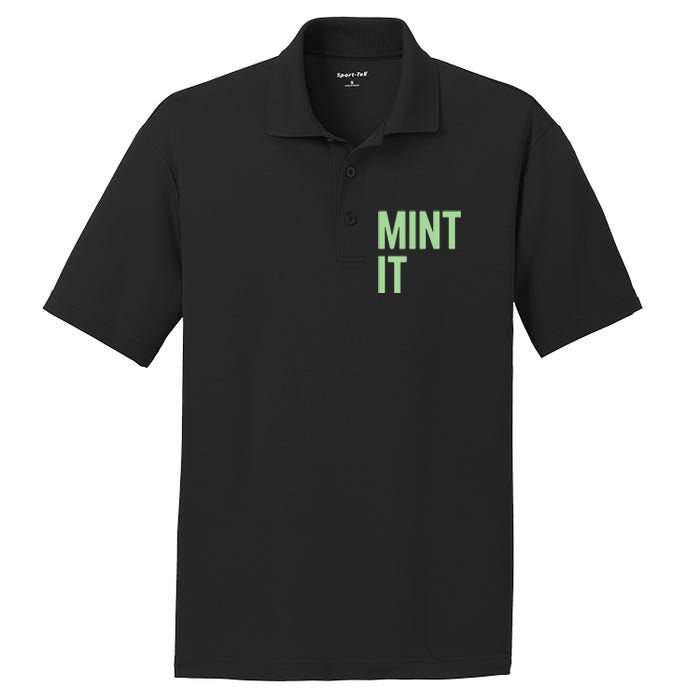 Mint It NFT Funny Crypto Currency PosiCharge RacerMesh Polo