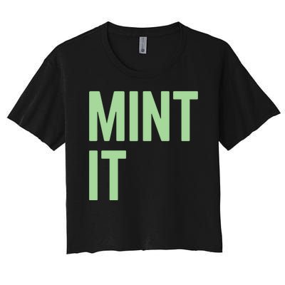 Mint It NFT Funny Crypto Currency Women's Crop Top Tee