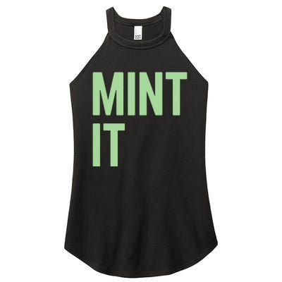 Mint It NFT Funny Crypto Currency Women’s Perfect Tri Rocker Tank