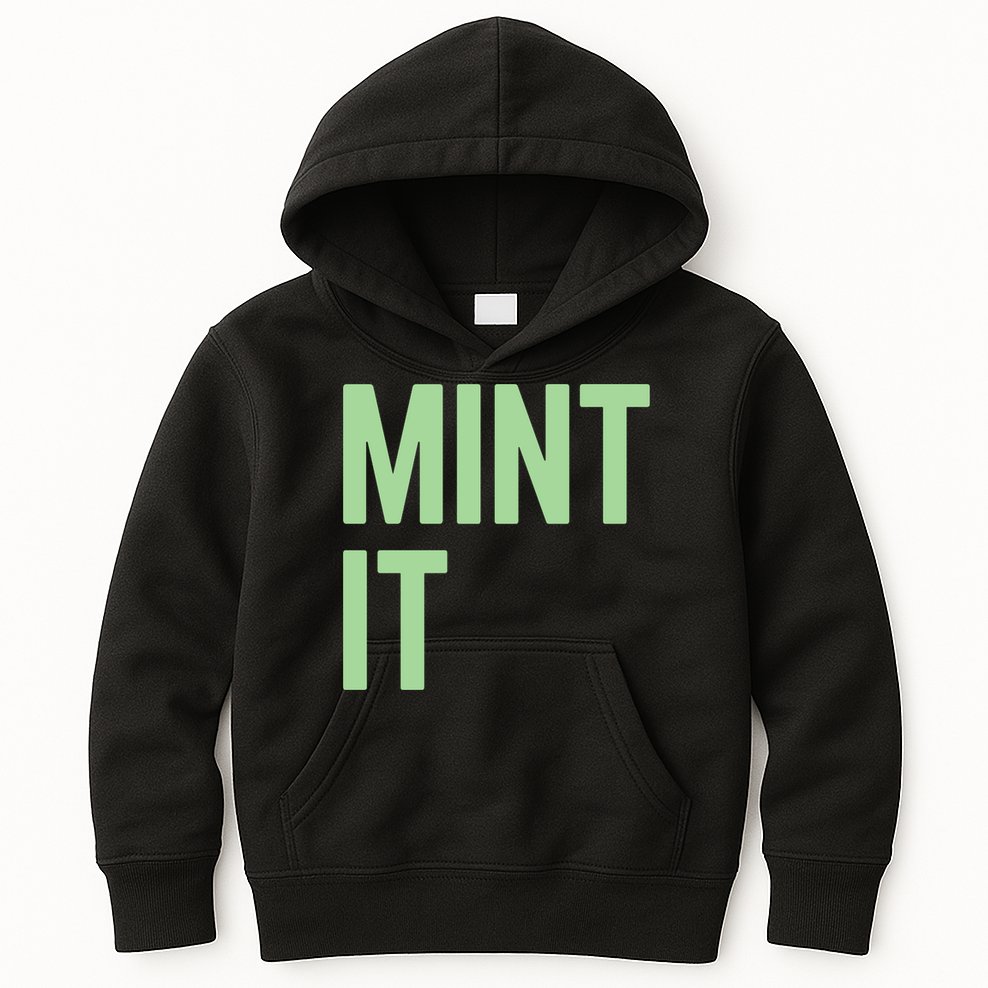 Mint It NFT Funny Crypto Currency Kids Hoodie