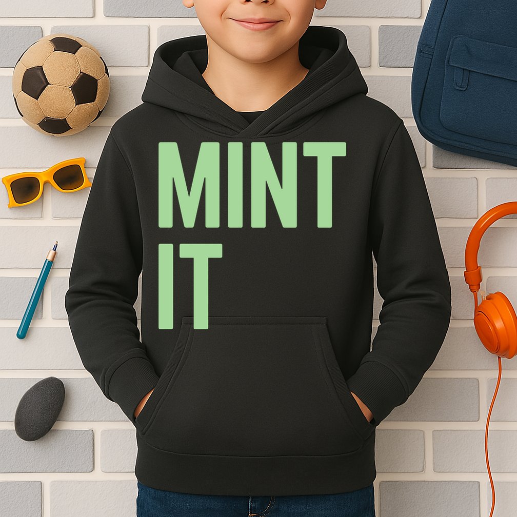 Mint It NFT Funny Crypto Currency Kids Hoodie