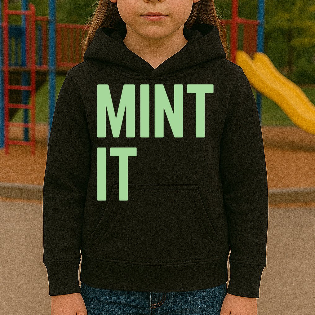 Mint It NFT Funny Crypto Currency Kids Hoodie