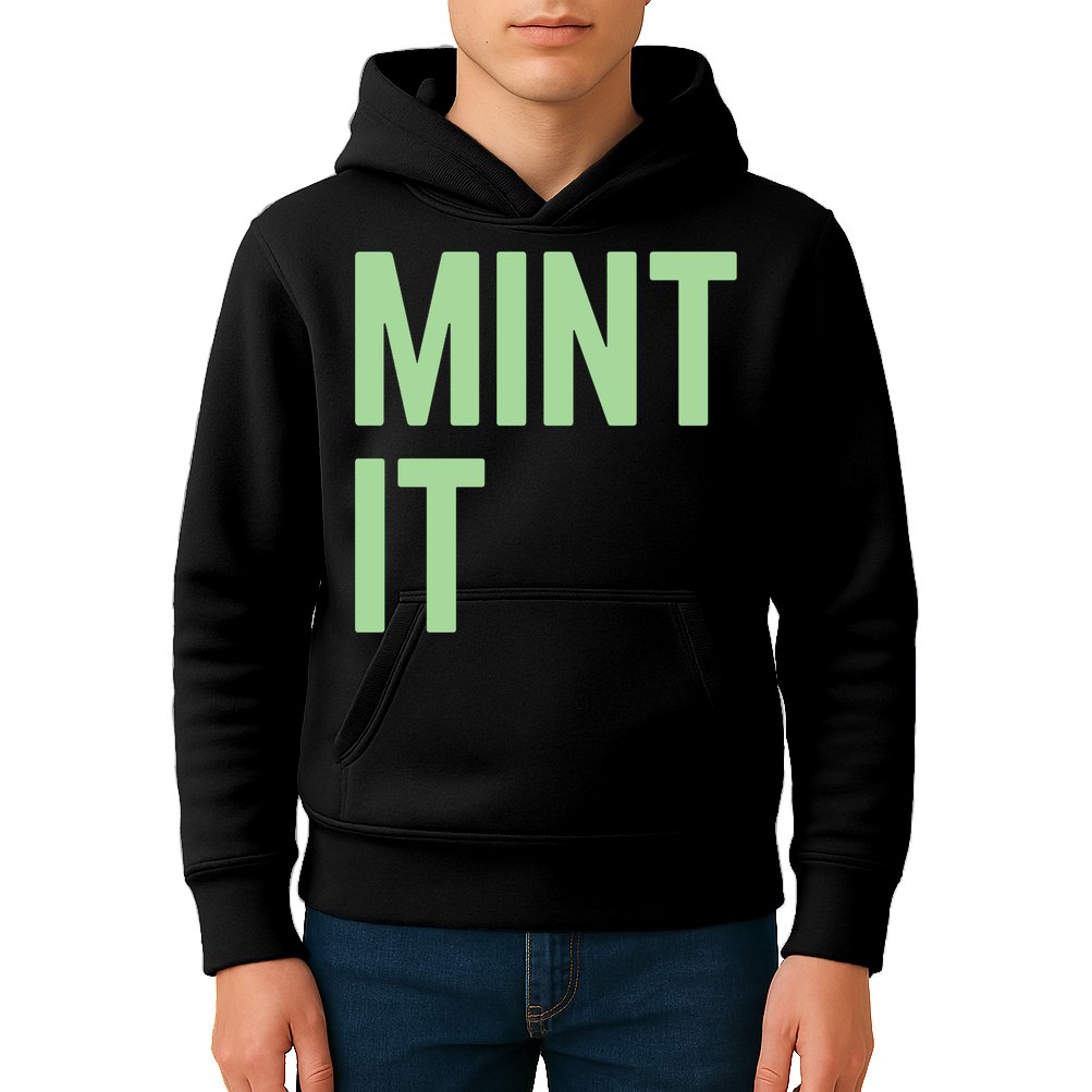 Mint It NFT Funny Crypto Currency Kids Hoodie