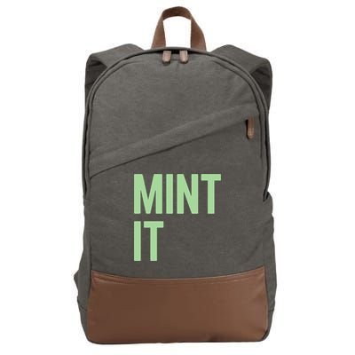 Mint It NFT Funny Crypto Currency Cotton Canvas Backpack