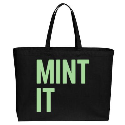 Mint It NFT Funny Crypto Currency Cotton Canvas Jumbo Tote