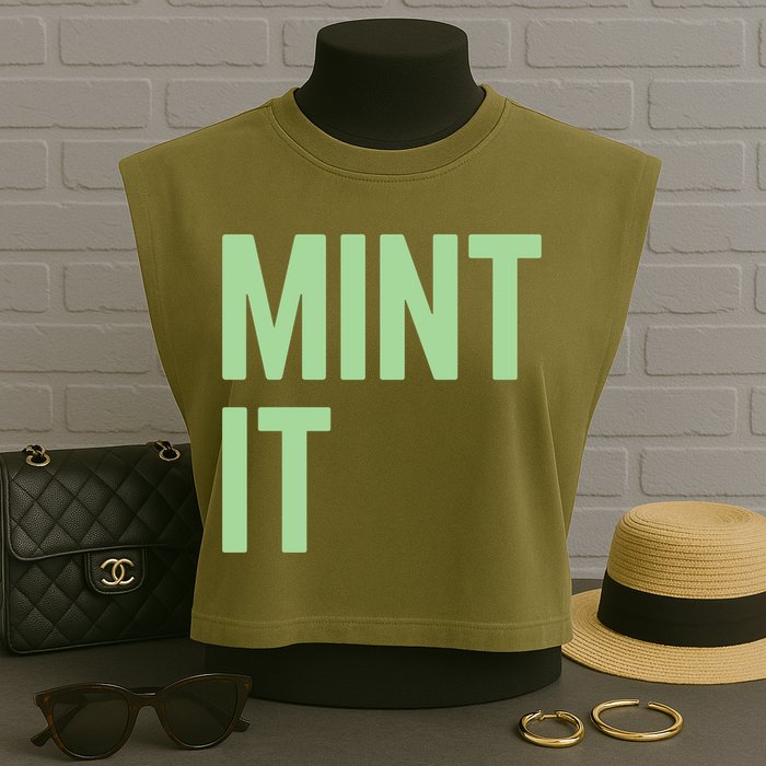 Mint It NFT Funny Crypto Currency Garment-Dyed Women's Muscle Tee