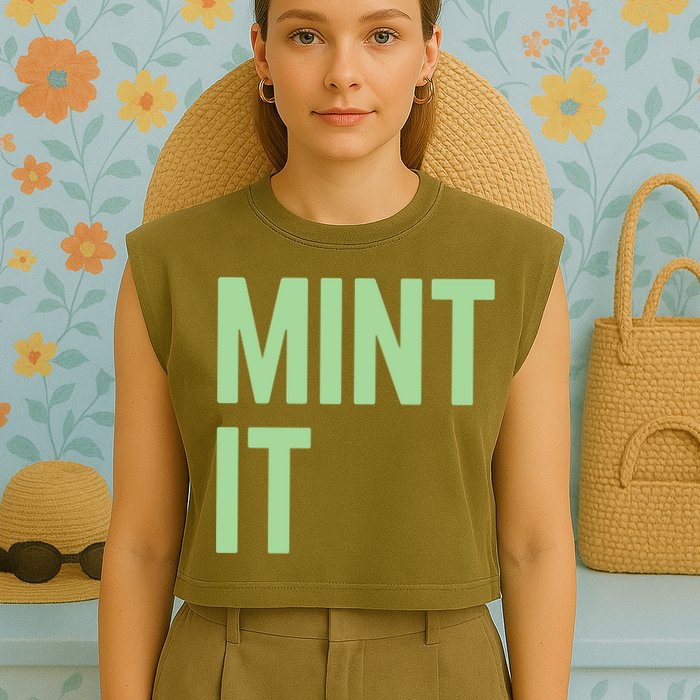 Mint It NFT Funny Crypto Currency Garment-Dyed Women's Muscle Tee