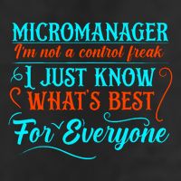 Micromanager IM Not A Control Freak Funny Supervisor Garment-Dyed Fleece Hoodie