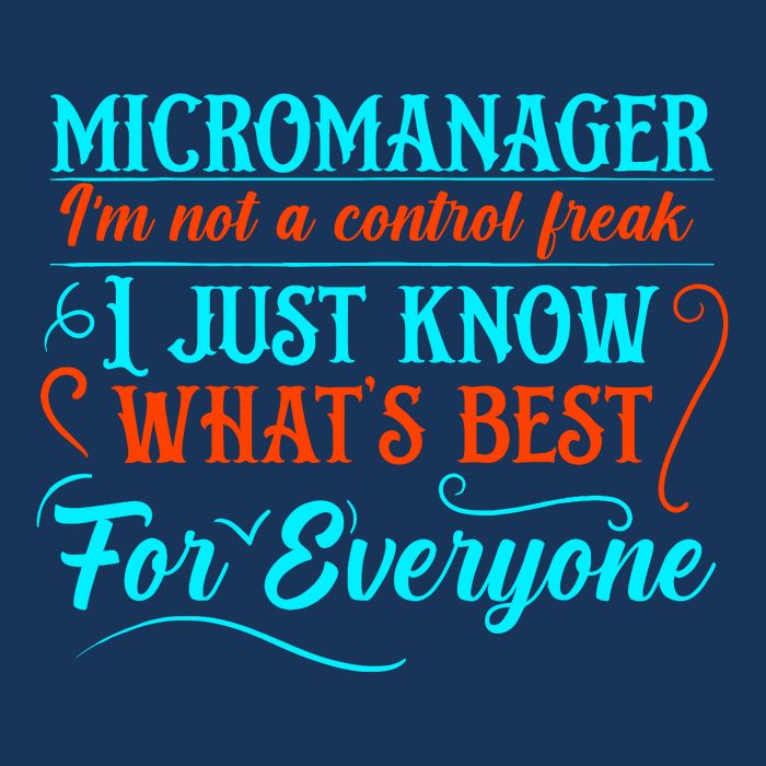 Micromanager IM Not A Control Freak Funny Supervisor Sustainable Bucket Hat