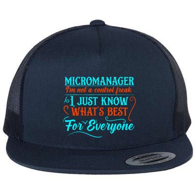 Micromanager IM Not A Control Freak Funny Supervisor Flatbill Hat