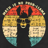 Math Is No Probllama Math Llama Teacher Graphic Plus Size Gift Garment-Dyed Fleece Hoodie