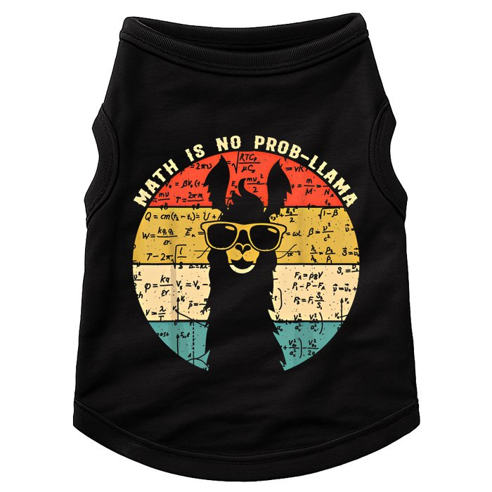 Math Is No Probllama Math Llama Teacher Graphic Plus Size Gift Doggie Tank