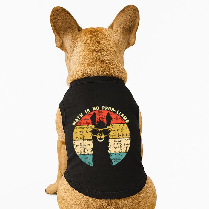 Math Is No Probllama Math Llama Teacher Graphic Plus Size Gift Doggie Tank