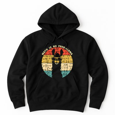 Math Is No Probllama Math Llama Teacher Graphic Plus Size Gift Hoodie