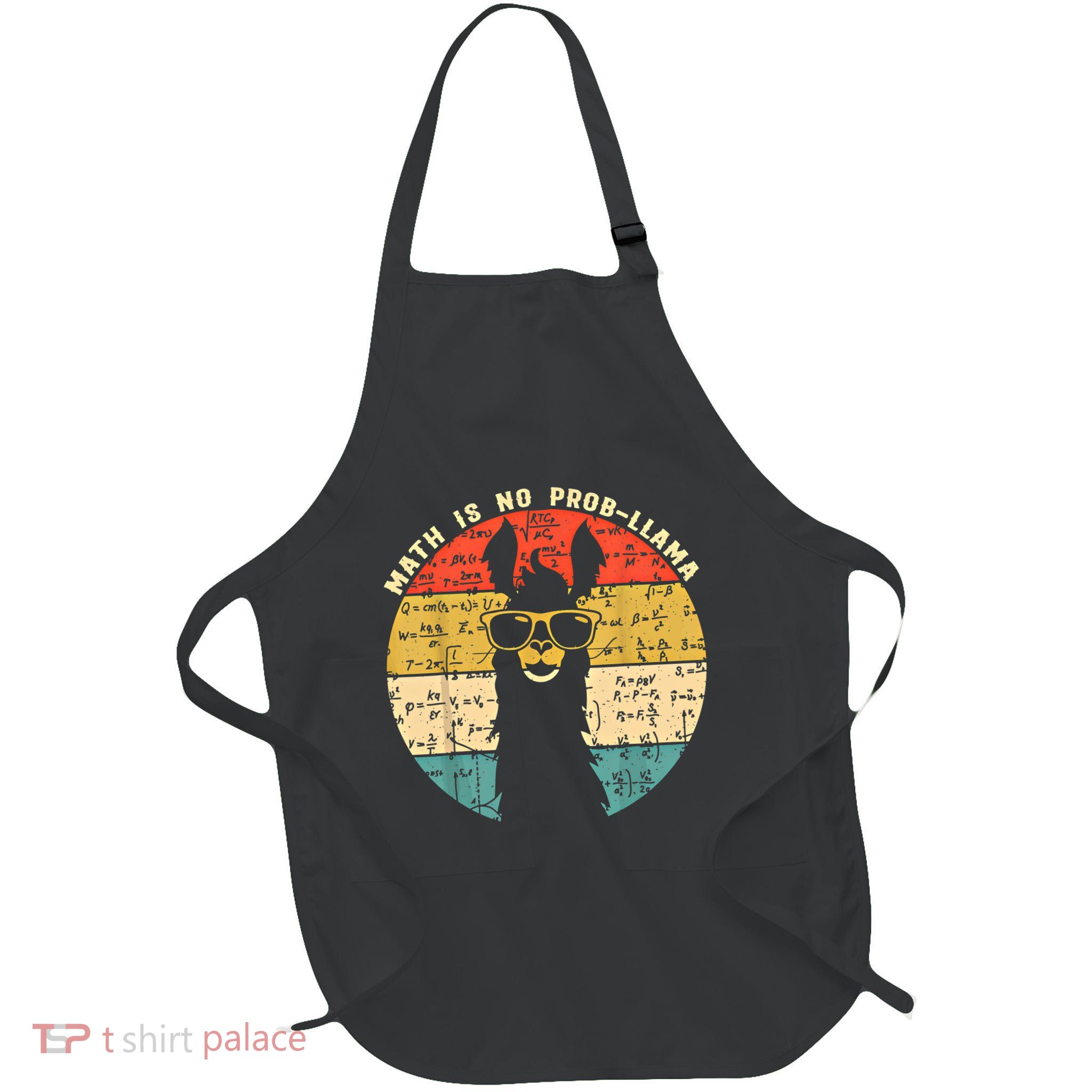 Math Is No Probllama Math Llama Teacher Graphic Plus Size Gift Apron
