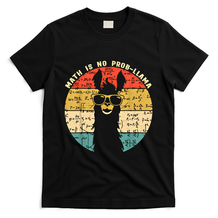 Math Is No Probllama Math Llama Teacher Graphic Plus Size Gift T-Shirt