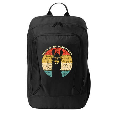 Math Is No Probllama Math Llama Teacher Graphic Plus Size Gift City Backpack