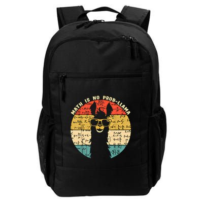 Math Is No Probllama Math Llama Teacher Graphic Plus Size Gift Backpack