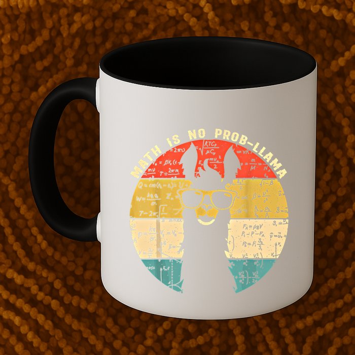 Math Is No Probllama Math Llama Teacher Graphic Plus Size Gift Mug