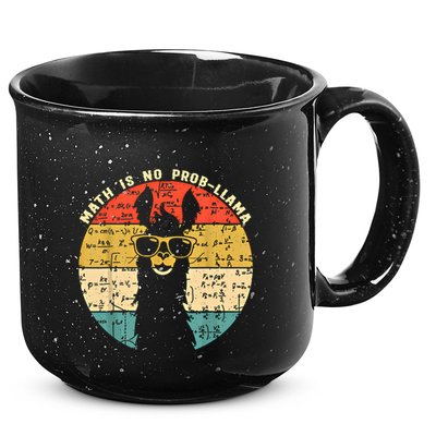 Math Is No Probllama Math Llama Teacher Graphic Plus Size Gift 15oz Campfire Ceramic Mug