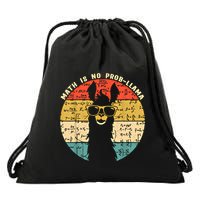Math Is No Probllama Math Llama Teacher Graphic Plus Size Gift Drawstring Bag