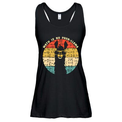 Math Is No Probllama Math Llama Teacher Graphic Plus Size Gift Ladies Essential Flowy Tank