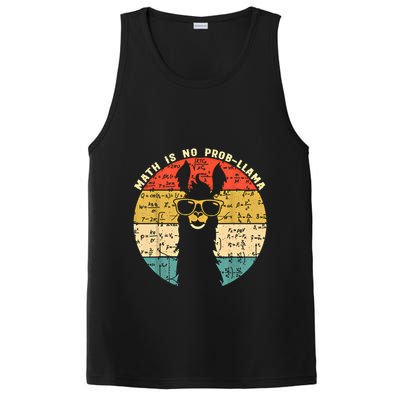 Math Is No Probllama Math Llama Teacher Graphic Plus Size Gift PosiCharge Competitor Tank