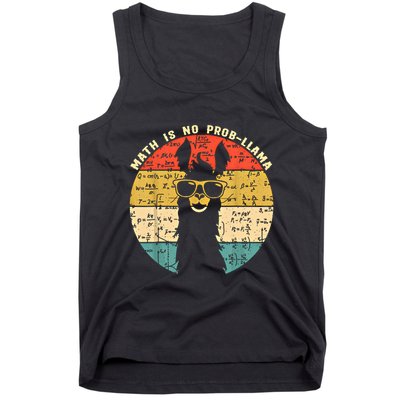 Math Is No Probllama Math Llama Teacher Graphic Plus Size Gift Tank Top