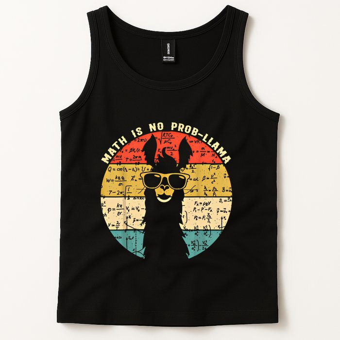 Math Is No Probllama Math Llama Teacher Graphic Plus Size Gift Tank Top