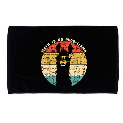Math Is No Probllama Math Llama Teacher Graphic Plus Size Gift Microfiber Hand Towel
