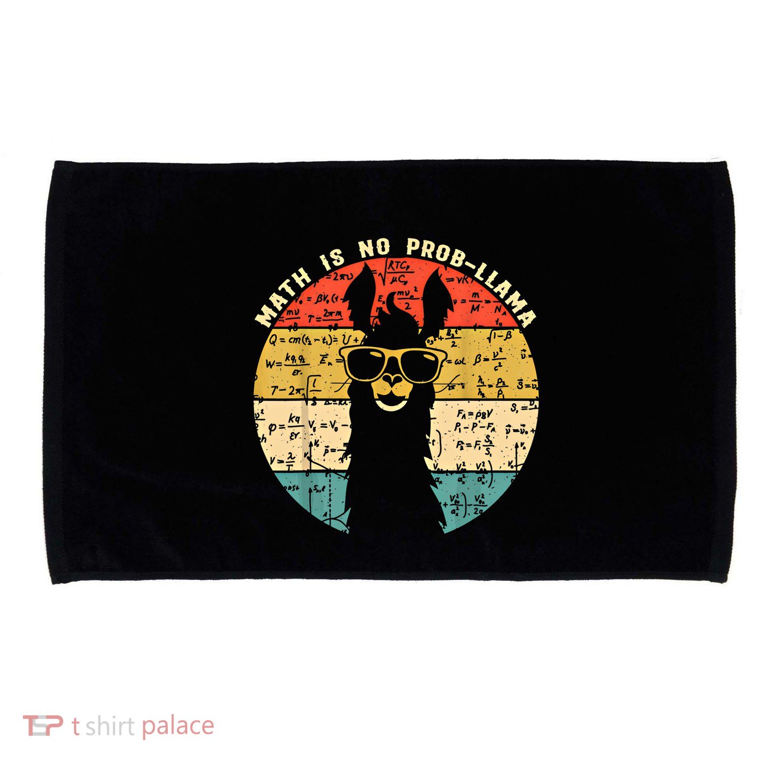 Math Is No Probllama Math Llama Teacher Graphic Plus Size Gift Microfiber Hand Towel