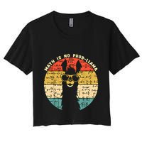 Math Is No Probllama Math Llama Teacher Graphic Plus Size Gift Crop Top