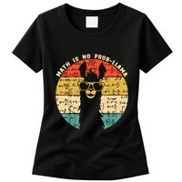 Math Is No Probllama Math Llama Teacher Graphic Plus Size Gift Womens T-Shirt
