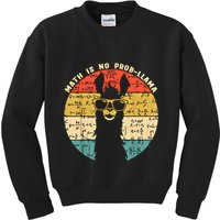 Math Is No Probllama Math Llama Teacher Graphic Plus Size Gift Kids Sweatshirt