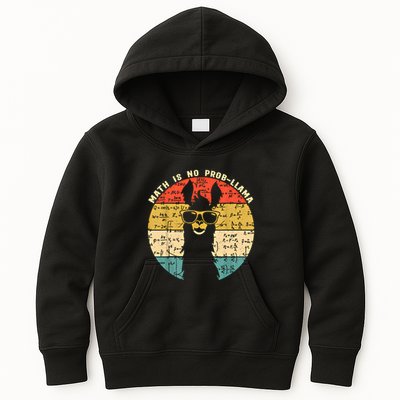 Math Is No Probllama Math Llama Teacher Graphic Plus Size Gift Kids Hoodie